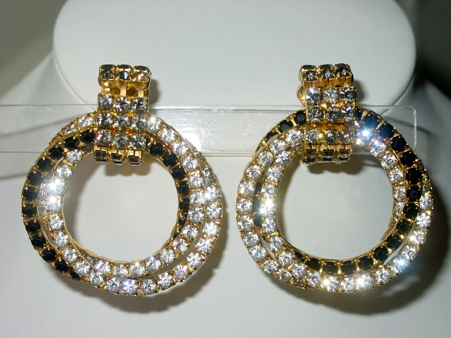 Triple Hoops Rhinestone Earrings